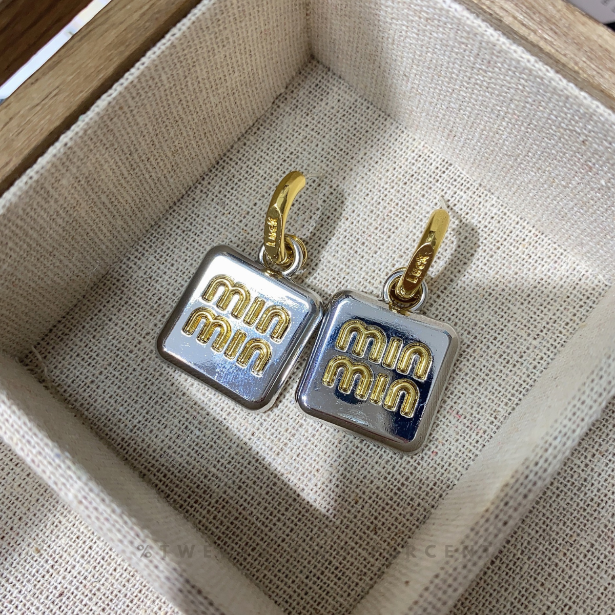 Triomphe Metallic Silver Gold Temperament Earrings
