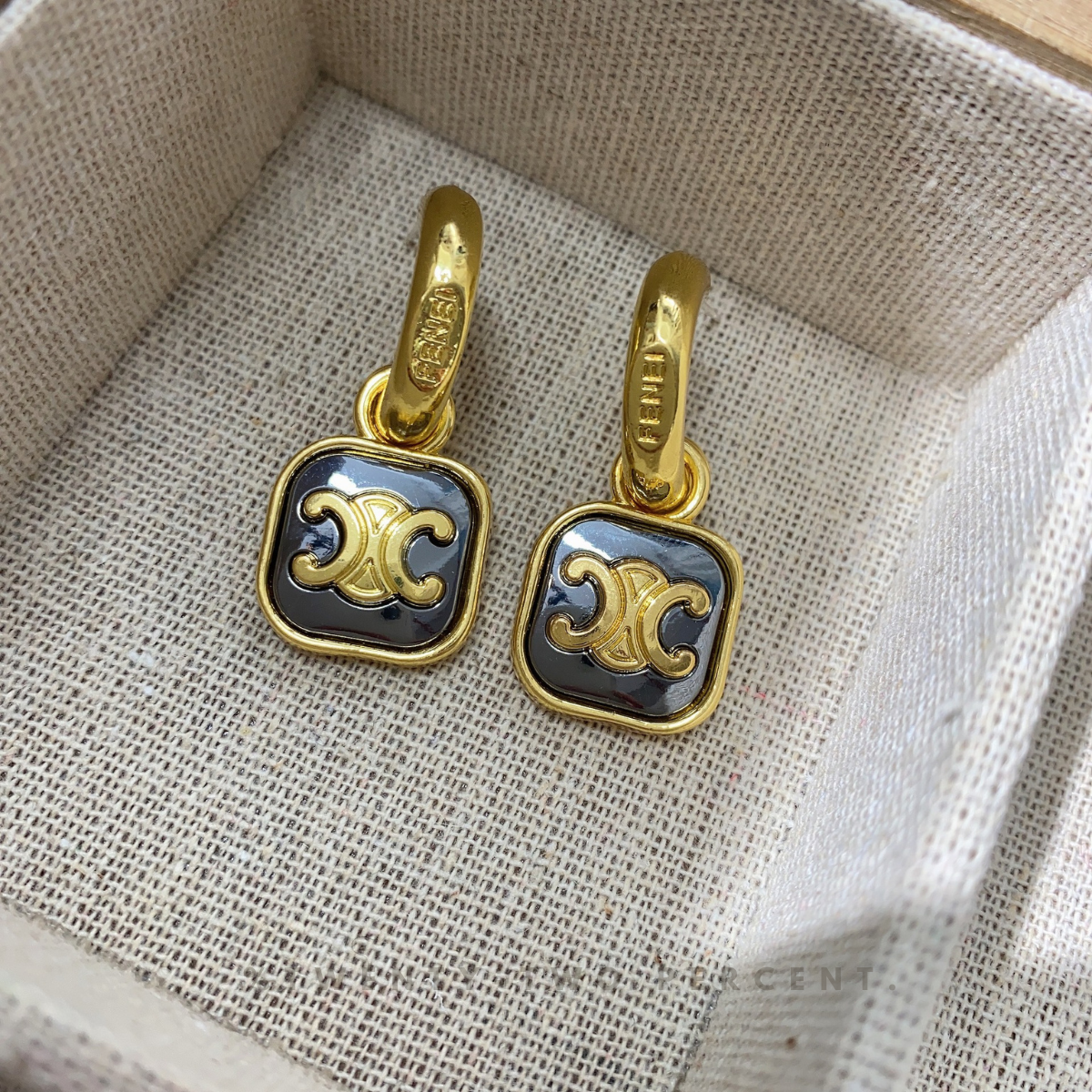 Triomphe Metallic Silver Gold Temperament Earrings