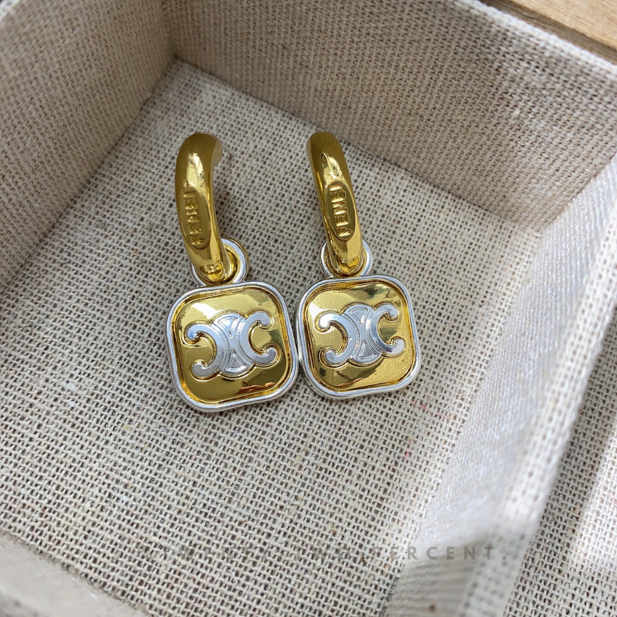 Triomphe Metallic Silver Gold Temperament Earrings