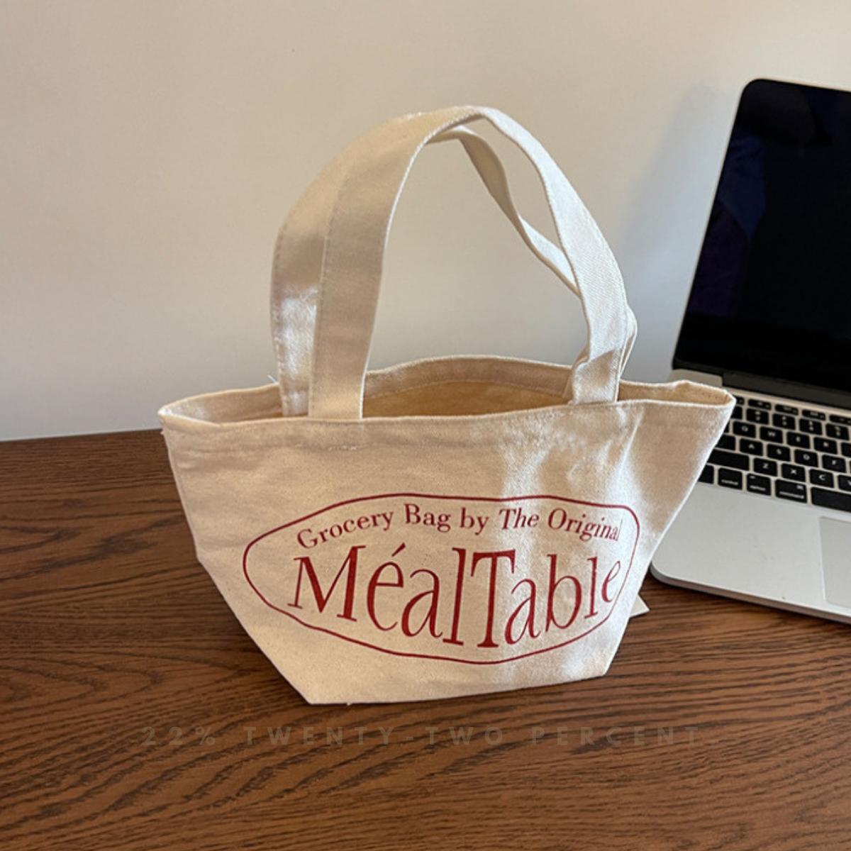 Retro Printed Small Canvas Handbag Carry-on Lunch Bag