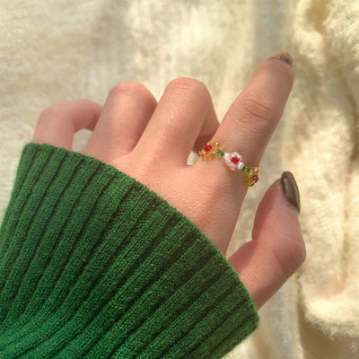 Christmas Colorful Cute Beaded Ring