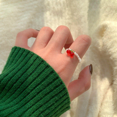Christmas Colorful Cute Beaded Ring