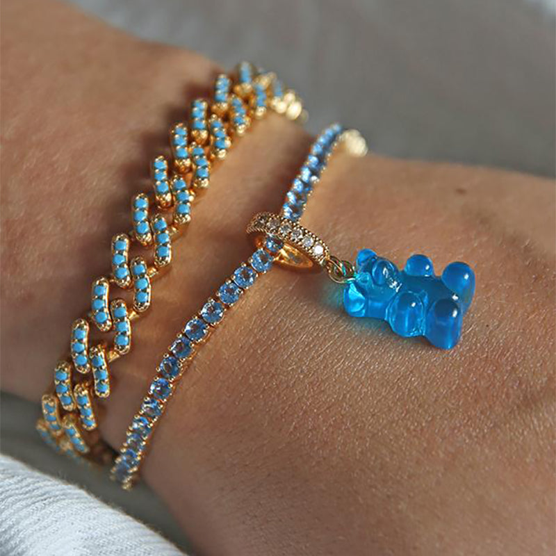 Rainbow Gummy Teddy Bear Versatile Necklace