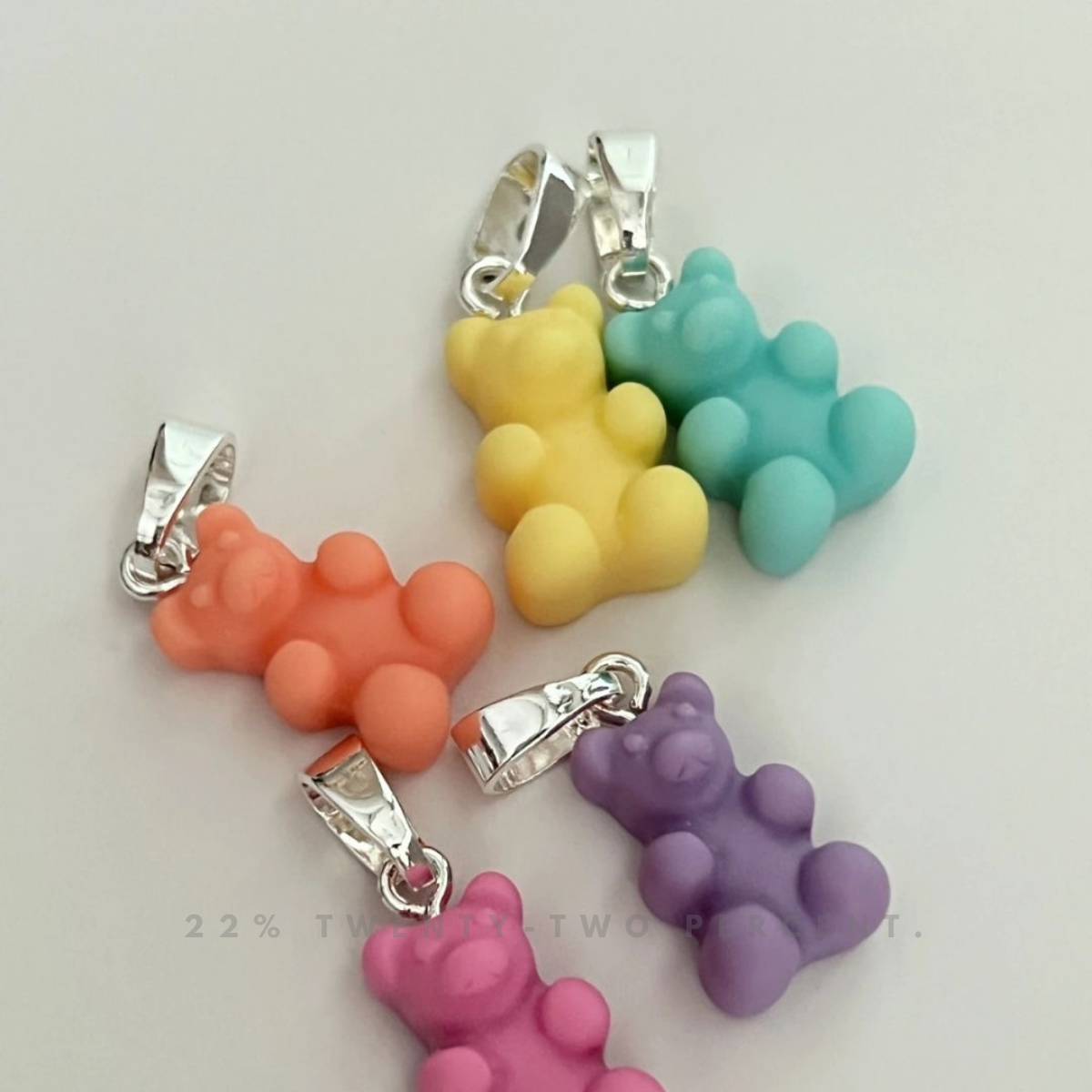 Rainbow Gummy Teddy Bear Versatile Necklace
