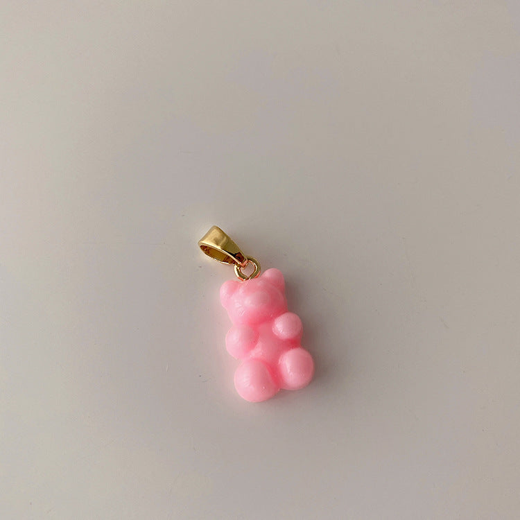Rainbow Gummy Teddy Bear Versatile Necklace