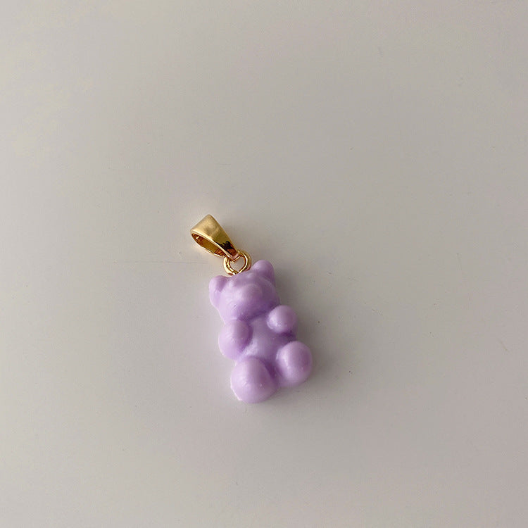Rainbow Gummy Teddy Bear Versatile Necklace