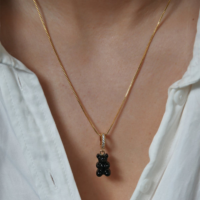 Rainbow Gummy Teddy Bear Versatile Necklace
