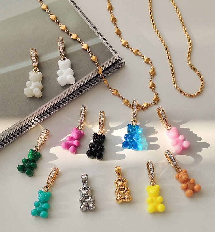 Rainbow Gummy Teddy Bear Versatile Necklace