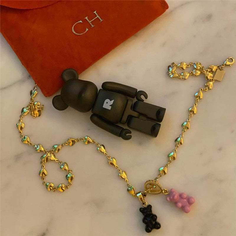 Rainbow Gummy Teddy Bear Versatile Necklace