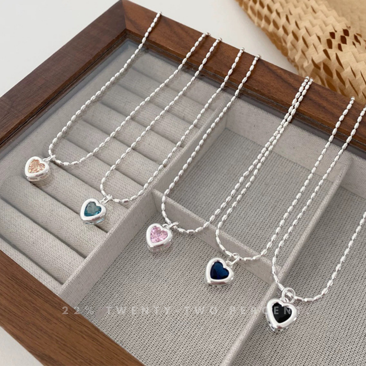 Minimalist Cubic Zirconia Heart Necklace