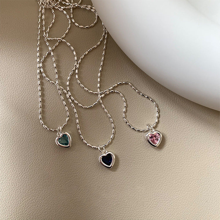 Minimalist Cubic Zirconia Heart Necklace