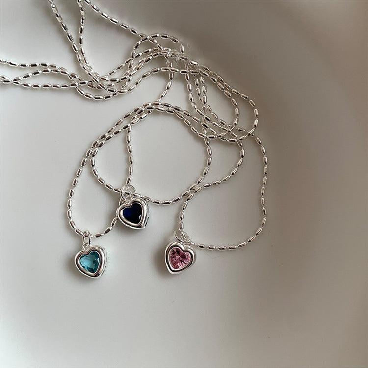 Minimalist Cubic Zirconia Heart Necklace