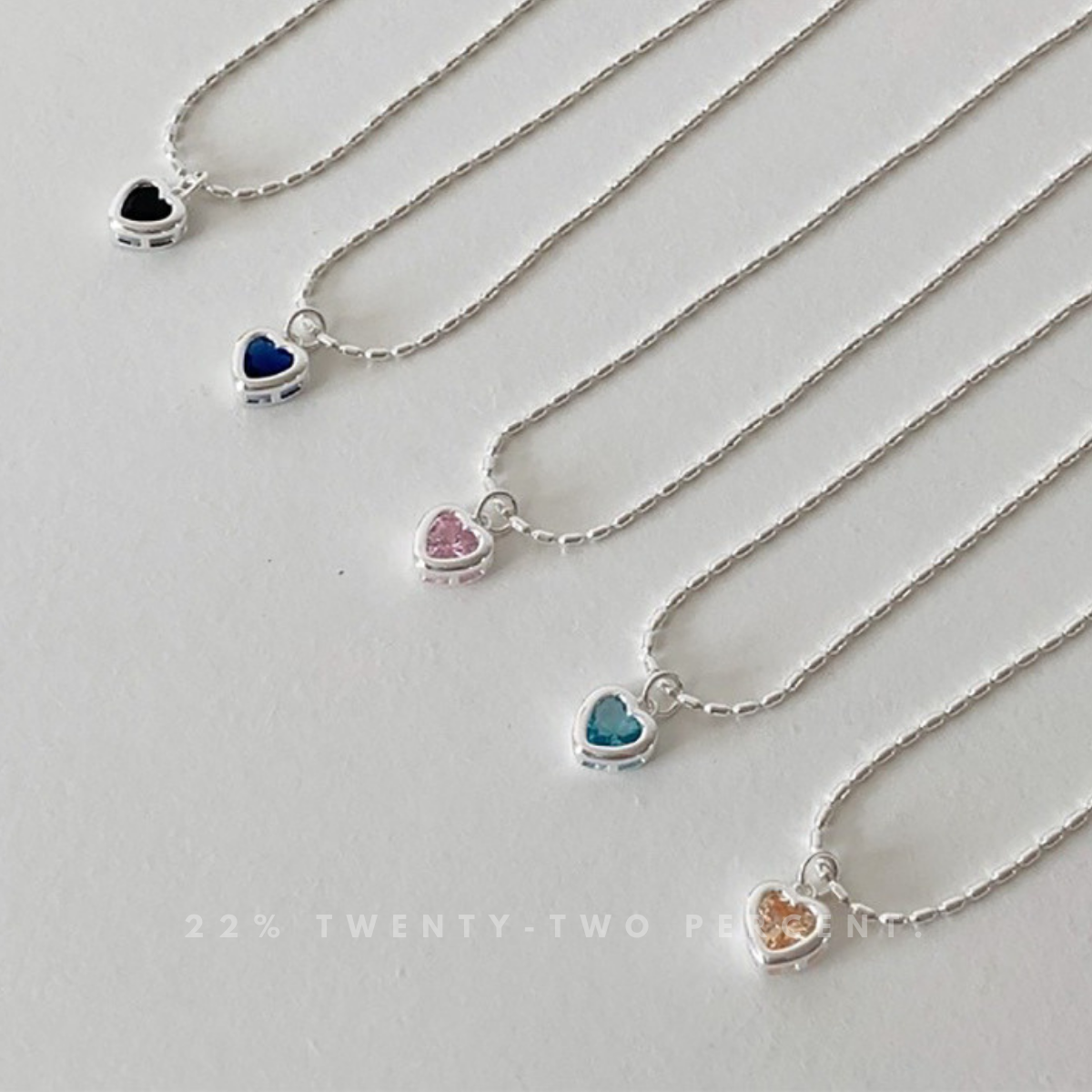Minimalist Cubic Zirconia Heart Necklace