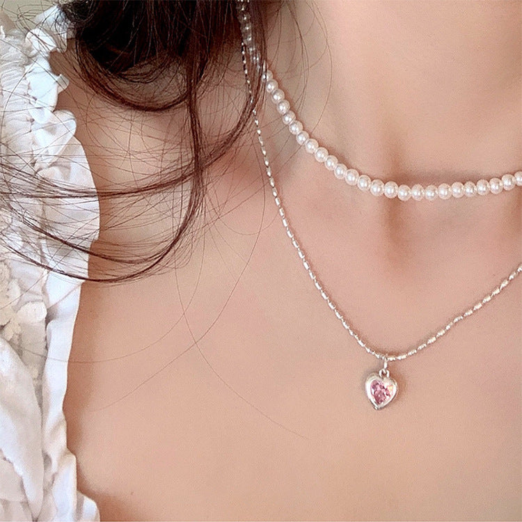 Minimalist Cubic Zirconia Heart Necklace