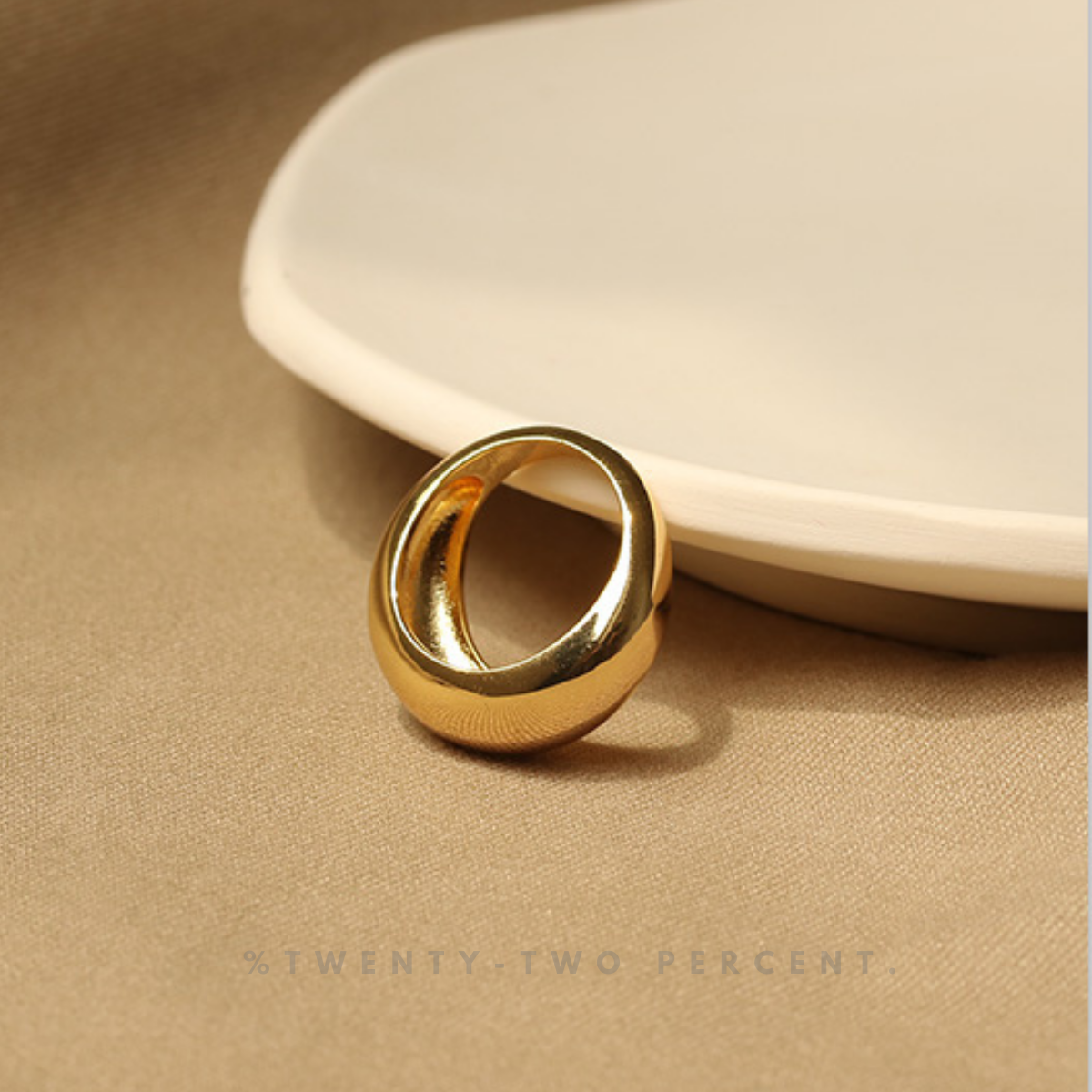 Minimalism Plated 18k Solid Gold Ring