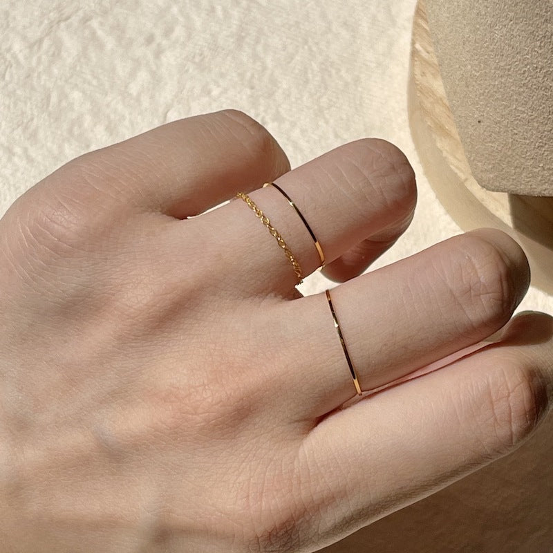 Ultra-Thin 0.5mm Curved 14K Versatile Plain Band Ring