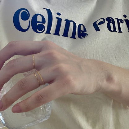 Ultra-Thin 0.5mm Curved 14K Versatile Plain Band Ring