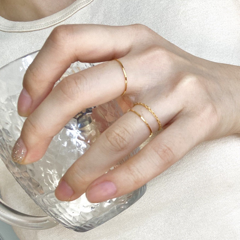 Ultra-Thin 0.5mm Curved 14K Versatile Plain Band Ring