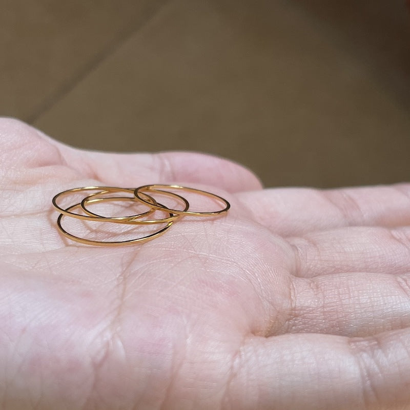 Ultra-Thin 0.5mm Curved 14K Versatile Plain Band Ring