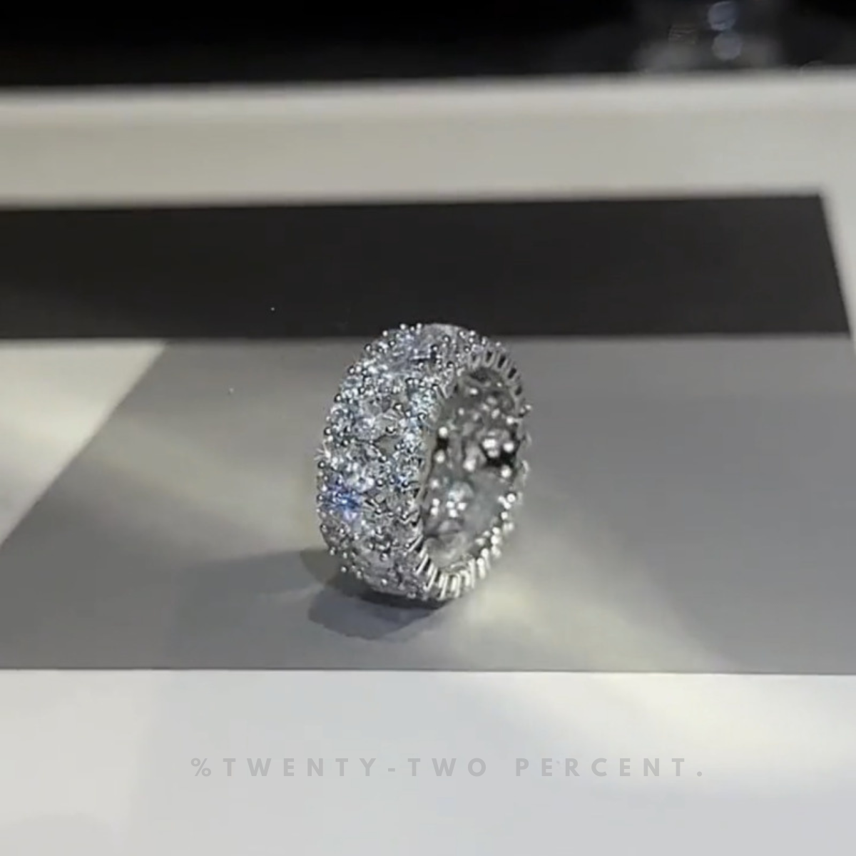 Sparkling Zircon Love Heart Open Ring