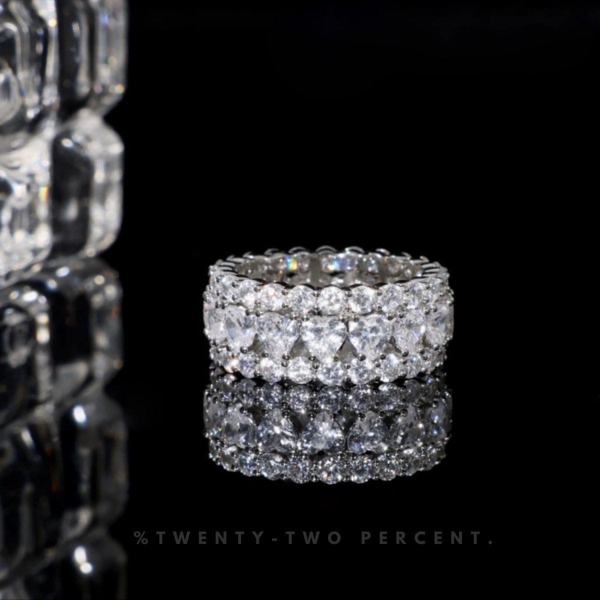 Sparkling Zircon Love Heart Open Ring