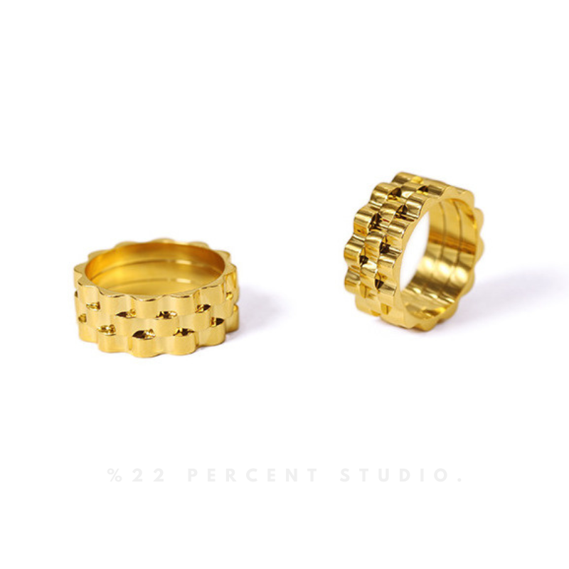 Gear-designed Minimalist Watch Chain Ring