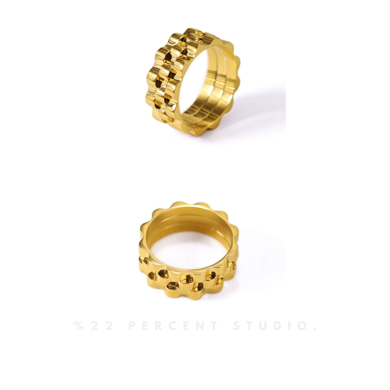 Gear-designed Minimalist Watch Chain Ring