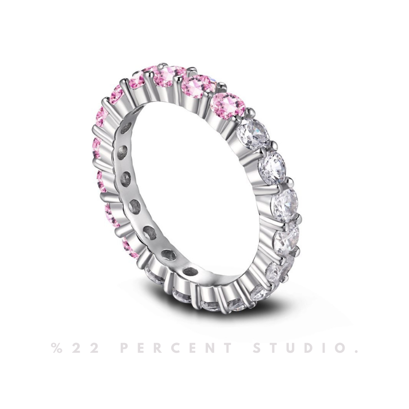 Crystal Sterling Silver Rhodium-Plated & Cubic Zirconia Ring