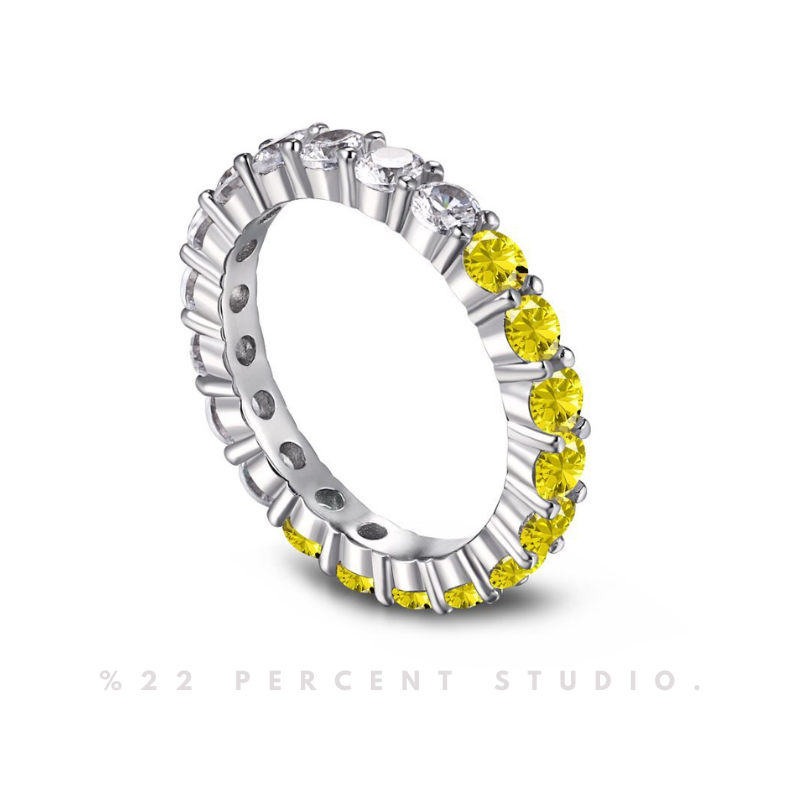 Crystal Sterling Silver Rhodium-Plated & Cubic Zirconia Ring