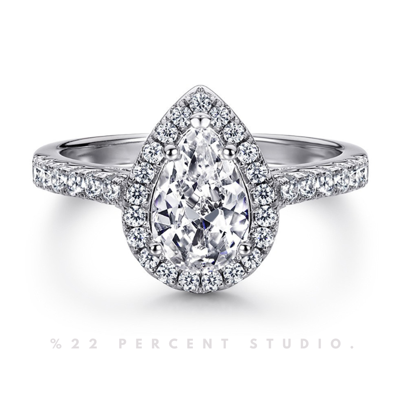 Crystal Sterling Silver Rhodium-Plated & Cubic Zirconia Ring