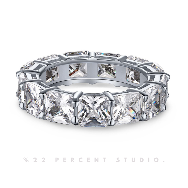 Crystal Sterling Silver Rhodium-Plated & Cubic Zirconia Ring