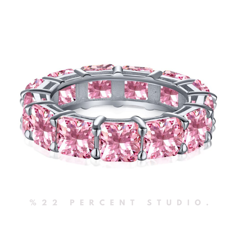 Crystal Sterling Silver Rhodium-Plated & Cubic Zirconia Ring