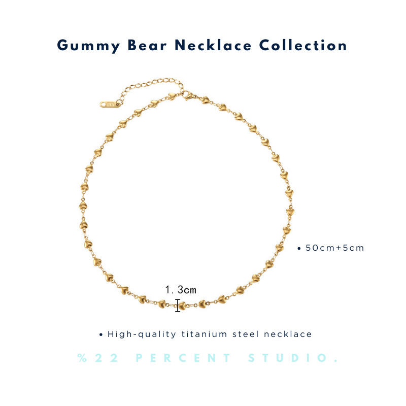 Rainbow Gummy Teddy Bear Versatile Necklace