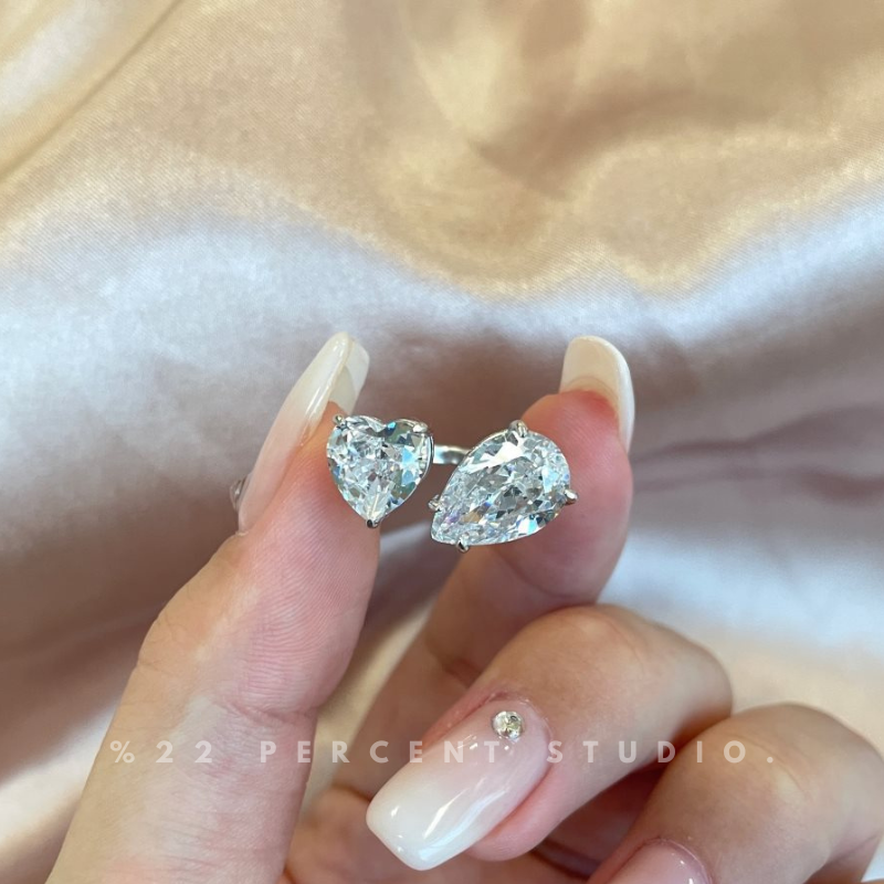 Crystal Sterling Silver Rhodium-Plated & Cubic Zirconia Ring