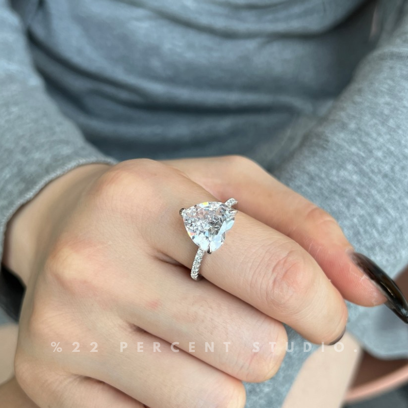 Crystal Sterling Silver Rhodium-Plated & Cubic Zirconia Ring