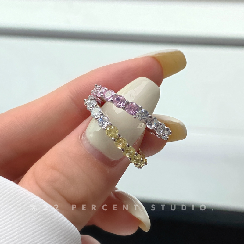 Crystal Sterling Silver Rhodium-Plated & Cubic Zirconia Ring