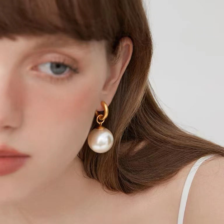Classic Vintage Pearl Detachable Light Luxury Pearl Earrings