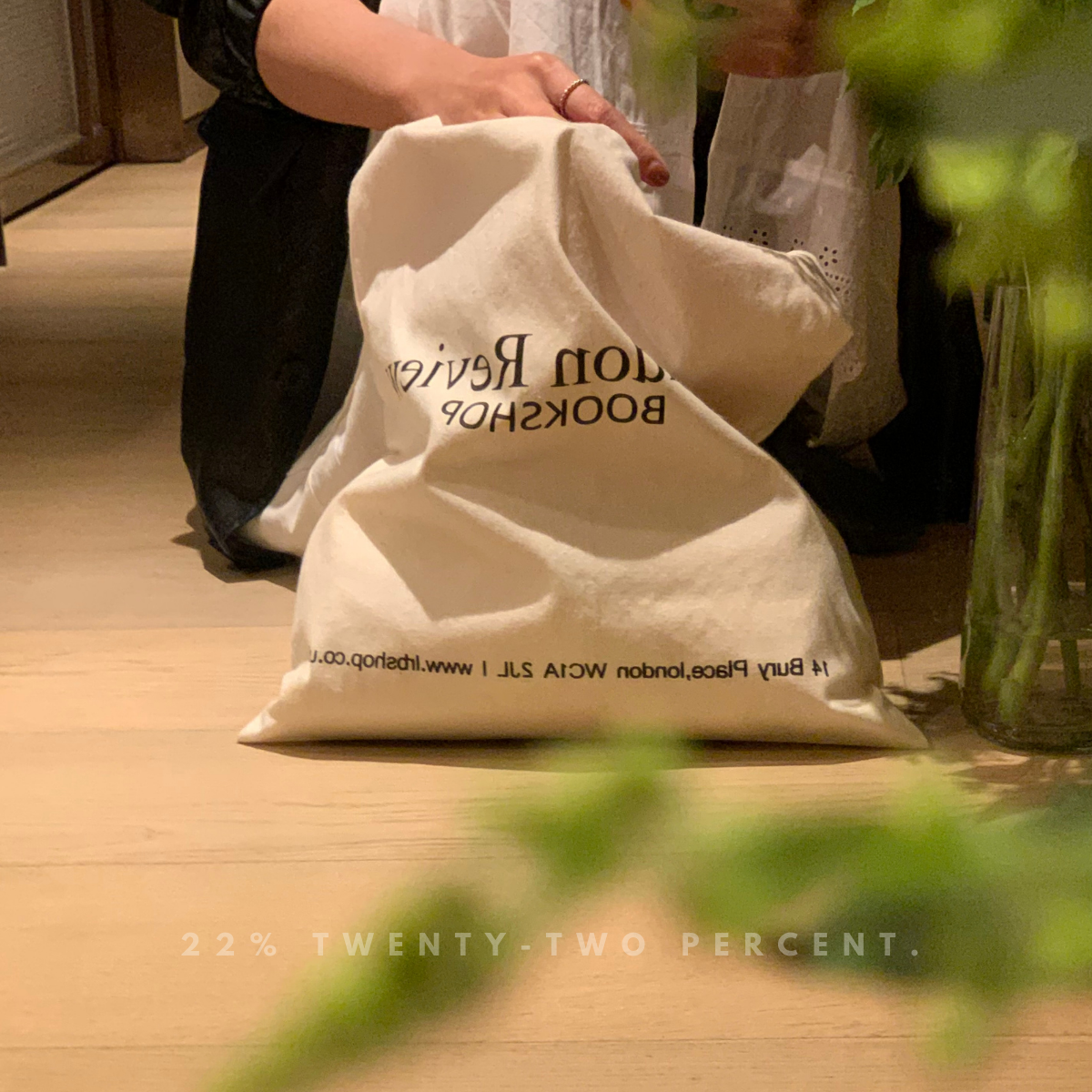 Peach Pink London Review Bookshop Canvas Bag