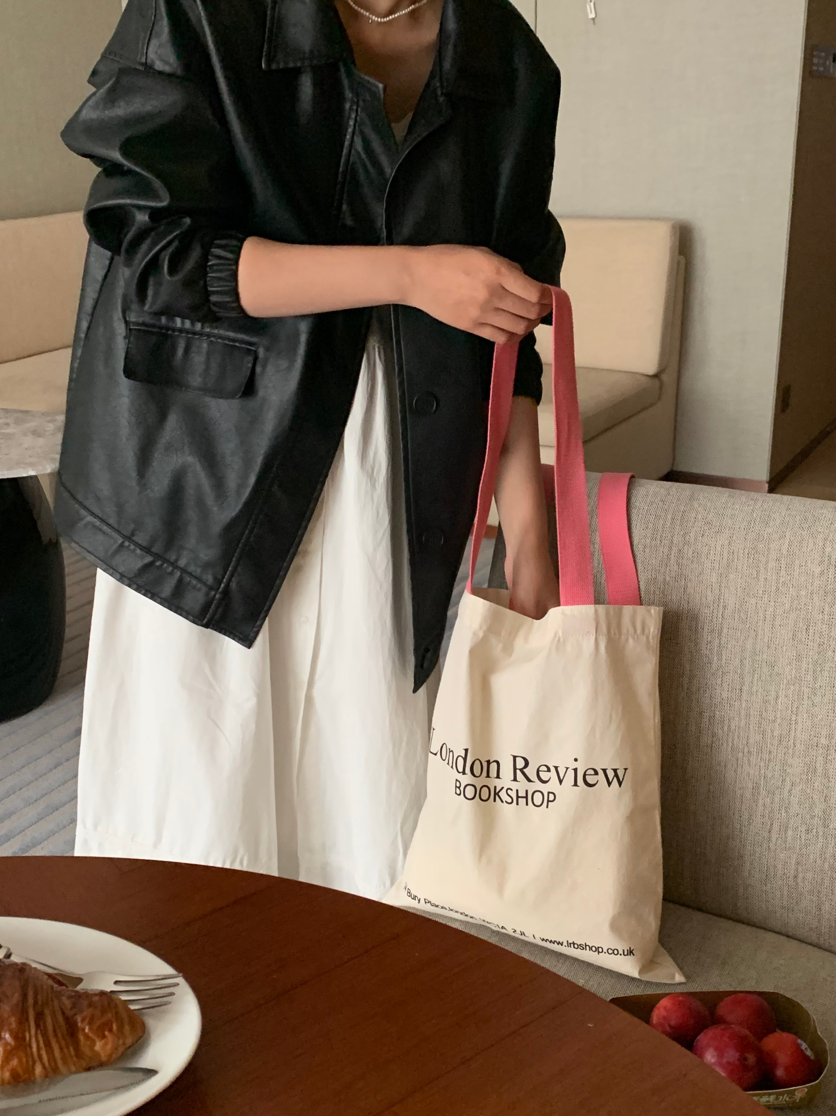 Peach Pink London Review Bookshop Canvas Bag