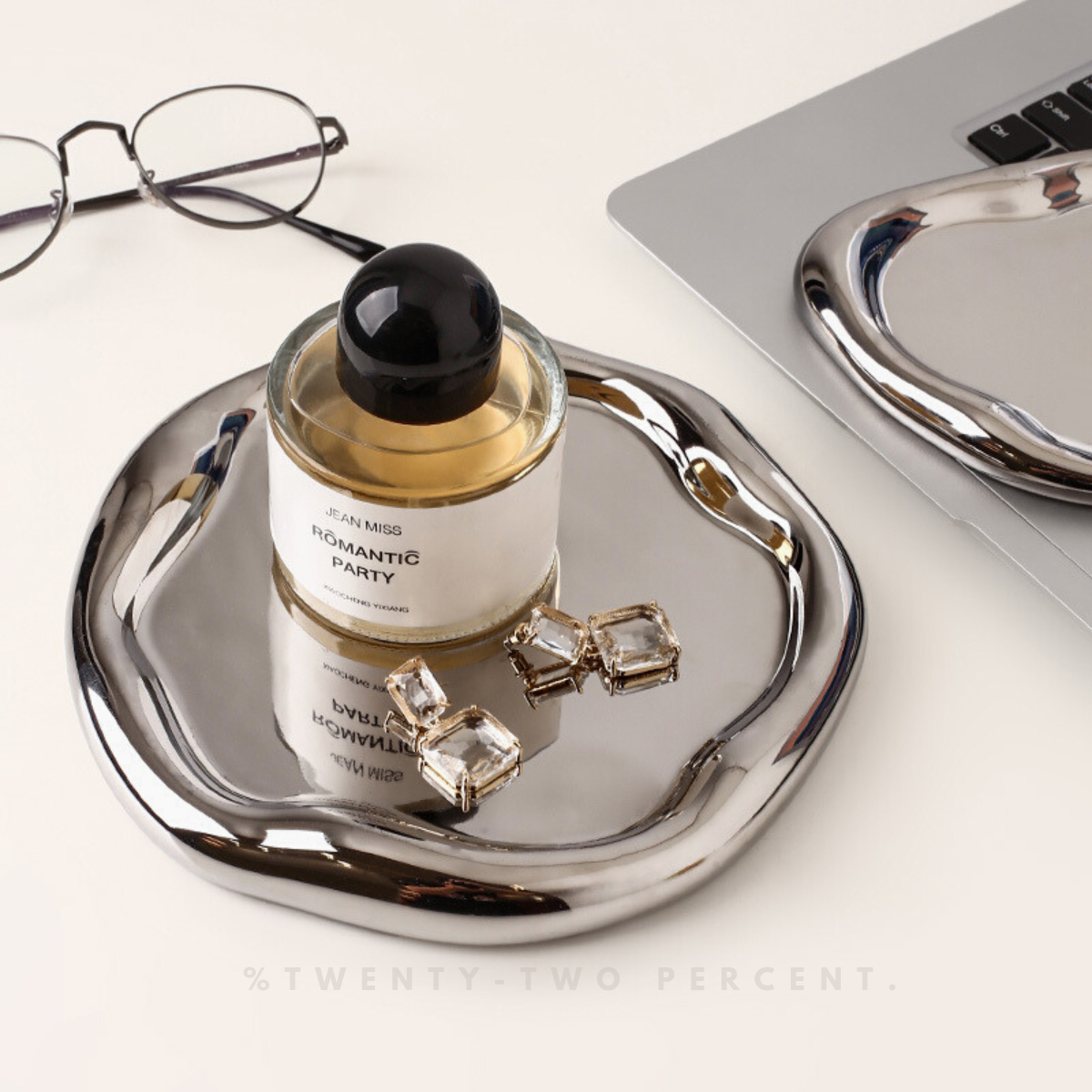 Nordic Style Jewelry Display Tray with Candle Holder