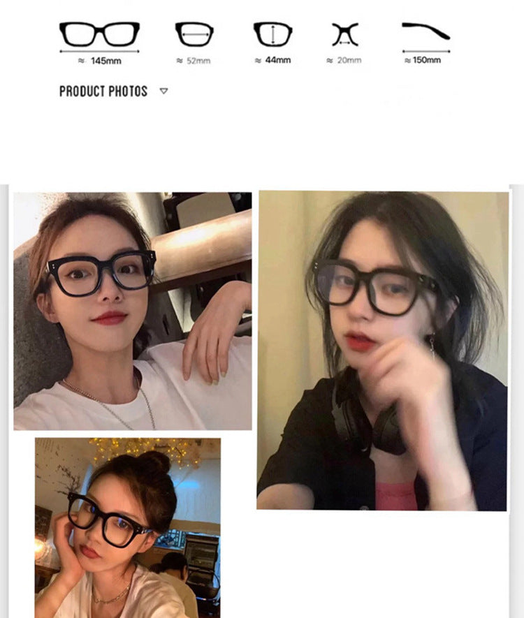 TR90 Black Square Large Frame Ultra-Light Eyeglasses