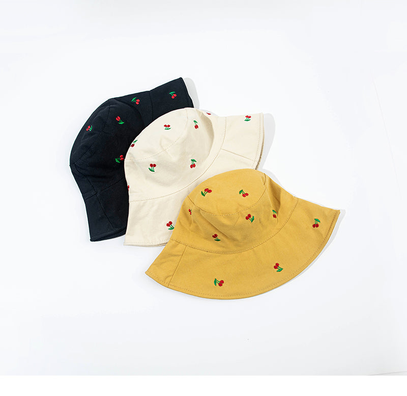 Cute Cherry Print Sun Protection Bucket Hat