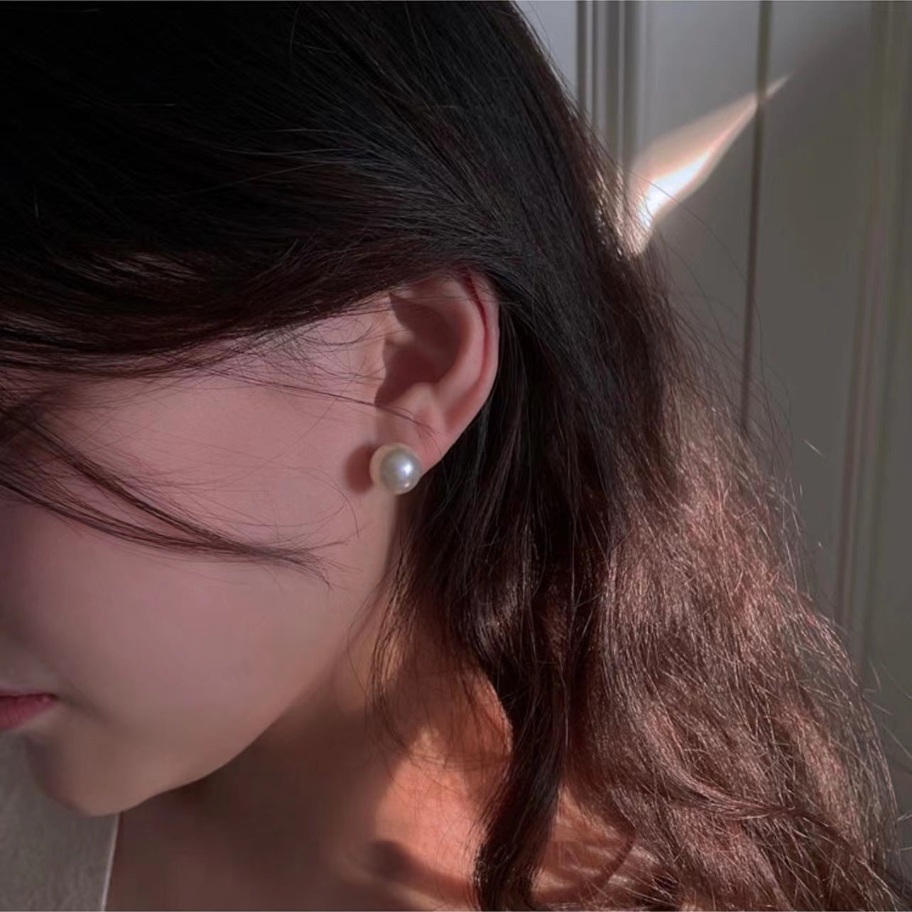 Signature Freshwater Round White Pearl Earrings(10mm/12mm/14mm)