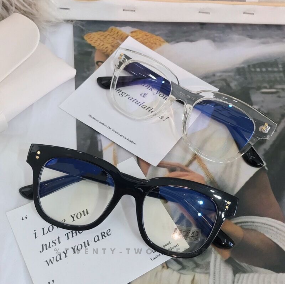 TR90 Black Square Large Frame Ultra-Light Eyeglasses