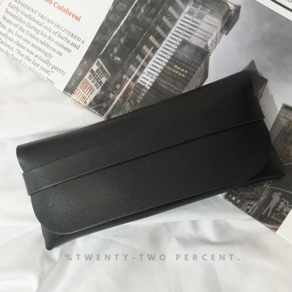 PU Leather Portable Sunglasses Bag
