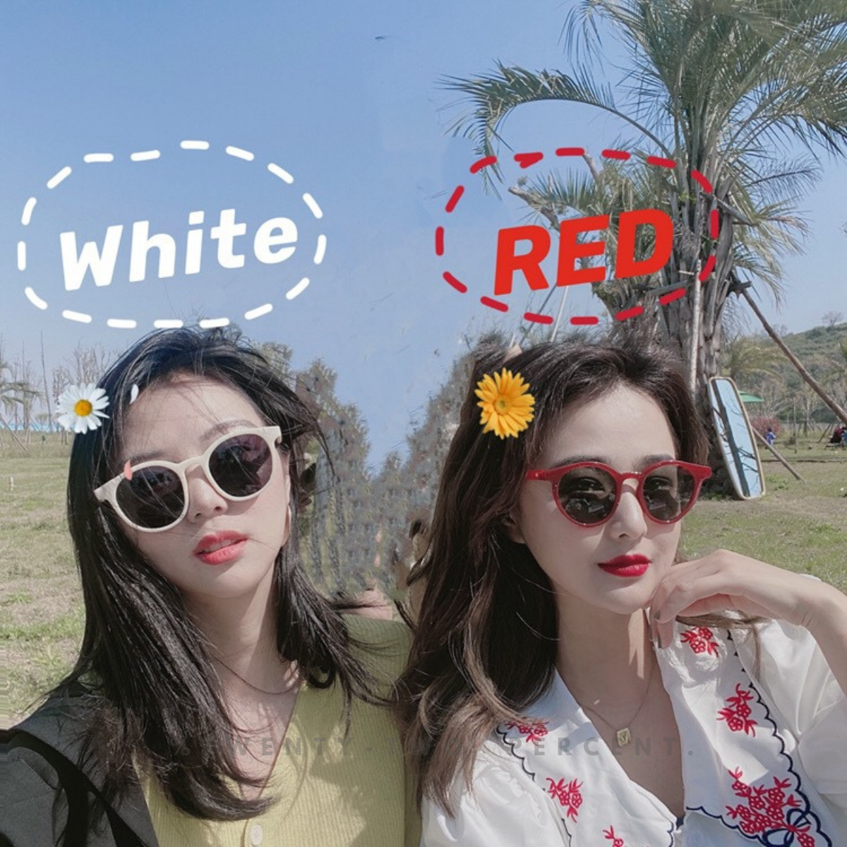 Korean Dazzling Retro Glasses Round Frame Sunglasses