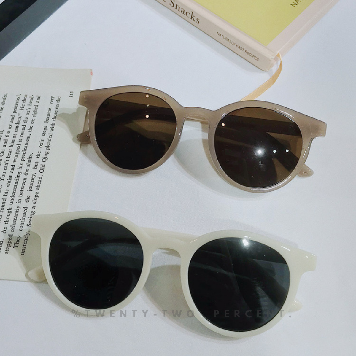 Korean Dazzling Retro Glasses Round Frame Sunglasses