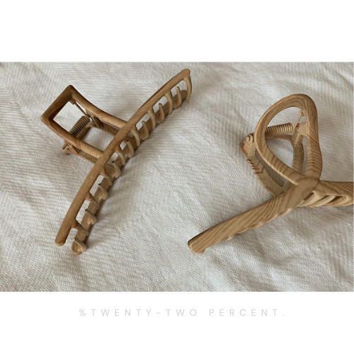 Vintage Wooden Niche Hair Shark Clip