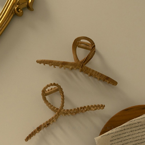 Vintage Wooden Niche Hair Shark Clip