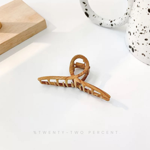 Vintage Wooden Niche Hair Shark Clip